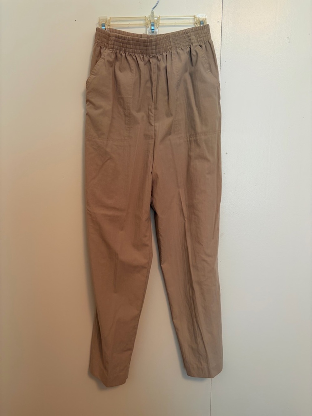 Alfred Dunner Tan Elastic-Waist Chinos